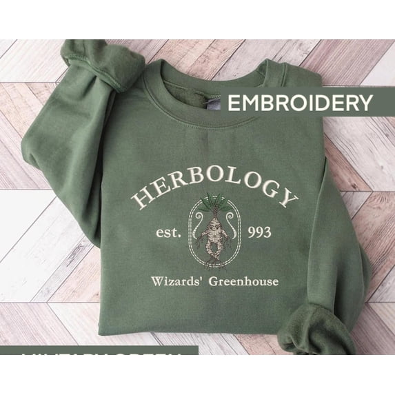 Embroidered Herbology Wizard Sweatshirt