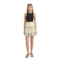 thumbnail image 1 of Embroidered High Waist Frilled Mini Skirt, 1 of 5