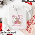 thumbnail image 1 of Embroidered Holly Jolly Christmas Club Sweatshirt, Festive Coffee Hoodie, Cute Gingerbread Embroidery Shirt, Cozy Holiday Winter Gift Tee, 1 of 5