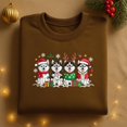 thumbnail image 1 of Embroidered Husky Christmas Sweatshirt, Dog Mom Gift, 1 of 4