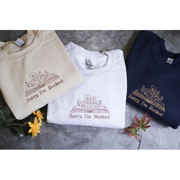 Embroidered I'm Booked Sweatshirt Crewneck