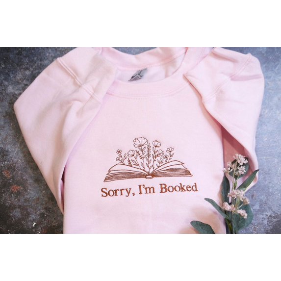 Embroidered I'm Booked Sweatshirt Crewneck