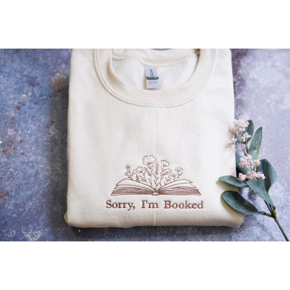 Embroidered I'm Booked Sweatshirt Crewneck