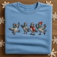 thumbnail image 1 of Embroidered Ice Skating Pigeons Sweatshirt, Funny Winter Bird Sweater, Cute Pidgeon Crewneck, Unique Bird Lover Gift, 1 of 4