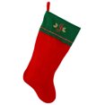 thumbnail image 1 of Monogrammed Me Embroidered Initial Christmas Stocking, Green and Red Felt, Initial A Initial A Green With Gold Script Embroidery, 1 of 1