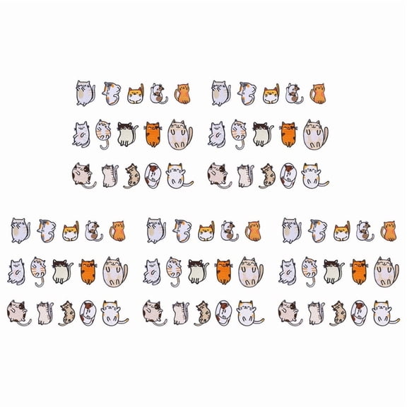 Embroidered Iron on Patches, 75PCS Vivid Cute Cat Embroidery Patches for Jeans Jackets Sewing Applique DIY Accessory