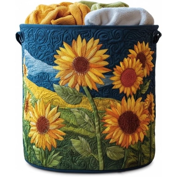 Embroidered Laundry Basket Storage Bucket Bachelor