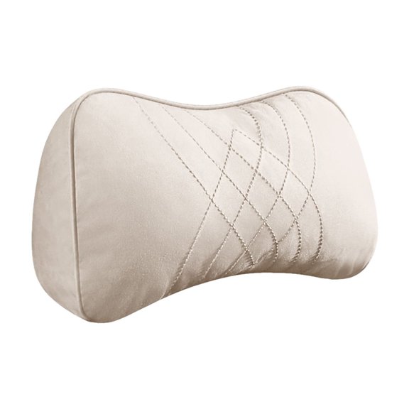 Embroidered Leather Velvet Car Headrest Interior