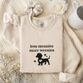 thumbnail image 1 of Embroidered Less Meanies More Weenies Shirt, Funny Dachshund Sweatshirt, Doxie Mom Tee, Weenie Dog Gift, Dachshund Hoodie, Minimal Text Tee, 1 of 4