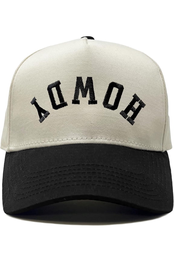 Embroidered Letter Color Block Trucker Hats 100% Cotton Adjustable Unisex Snapbacks for Men & Women