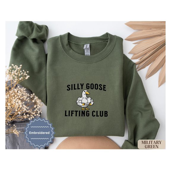 Embroidered Lifting Shirt Workout Silly Goose Gift for Personal Trainer Powerlifting Worko