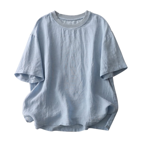 Embroidered Linen Tops For Women,Embroidered Tunic Flowy Bohemian Tunics For Women Peasant Blouses For Women Cotton Peasant Tops Gauze Tops Plus Size Bohemian Peasant Shirts Gauze Tunic Tops