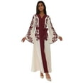 thumbnail image 1 of Embroidered Long Sleeve Maxi Dress with Belt, 1 of 7