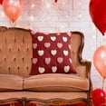 thumbnail image 1 of Embroidered Love Heart Pillow Cover,Valentines Day Throw Pillow Covers 18X18,Heart Love Couples Daily Decorations,Home Decor For Couch Girlfriend Sofa Bedroom, 1 of 8