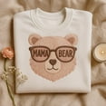 thumbnail image 1 of Embroidered Mama Bear Heart Sweatshirt, Heart Nose Crewneck, Cute Mother's Day Gift, Family Bear Sweater, Wild Life Mom Shirt, 1 of 4