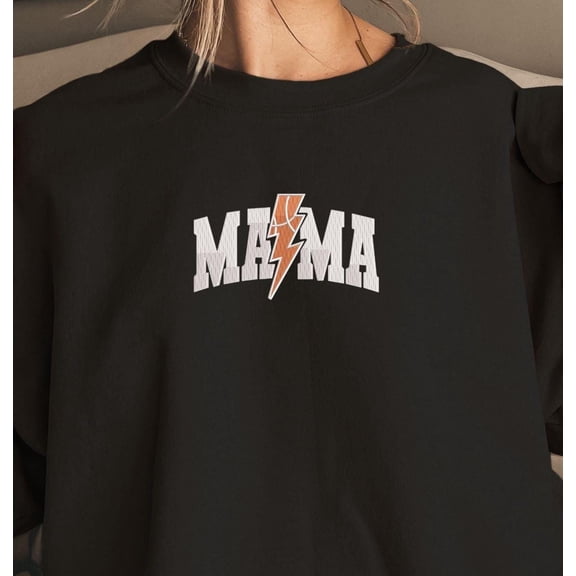 Embroidered Mama Sweatshirt, Mom Basketball Hoodie, Mothers Day Gift, Mama Birthday Gift, Embroidery Mama Hoodie, Game Day Sweatshirt