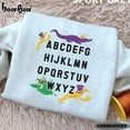 thumbnail image 1 of Embroidered Mardi Gras Alphabet Sweatshirt, Cute ABC Animal Gift for Kids, Fun School Parade Outfit, 1 of 4