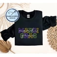 thumbnail image 1 of Embroidered Mardi Gras Sweatshirt Embroidered Mardi Gras Shirt Louisiana Sweatshirt Mardi Gras Shirts Mardi Gras Outfits mardi gras tshirt, 1 of 4