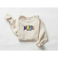 thumbnail image 1 of Embroidered Mardi Gras Sweatshirt,Hoodie,Fleur De Lis Sweatshirt Women Mardi Gras Costume,Fleur De Lis Tee, Fat Tuesday Embroidered, 1 of 4