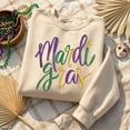thumbnail image 1 of Embroidered Mardi Gras Sweatshirt, Mardi Gras Shirt, Mardi Gras Sweater, Gift For Her And Him, Festive Outfit, 1 of 4