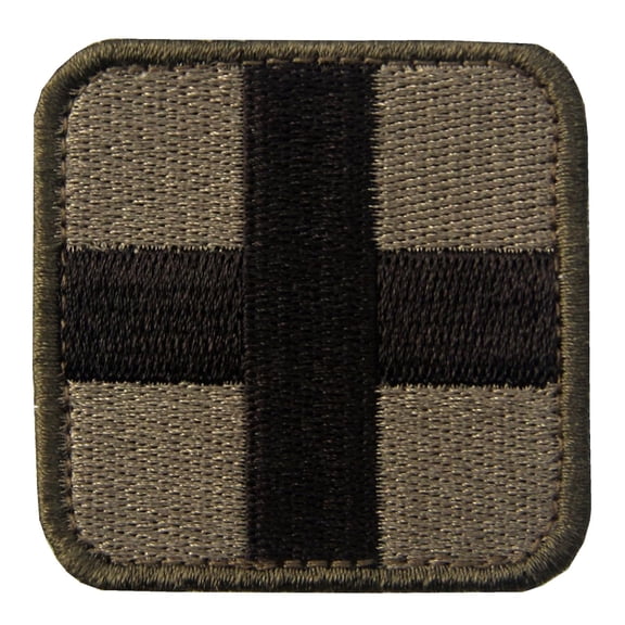 Embroidered Medic Cross Tactical Fastener Hook And Loop Patch, Multitan