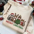 thumbnail image 1 of Embroidered Meowy Christmas Sweatshirt: Personalized Cat Lover Holiday Crewneck, 1 of 5