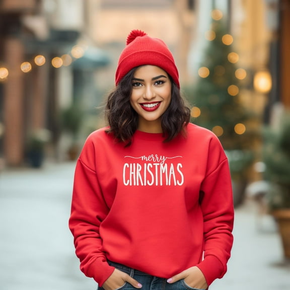 Embroidered Merry Christmas | Sweatshirt