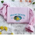 thumbnail image 1 of Embroidered Miami Beach Sweatshirt, 1 of 5