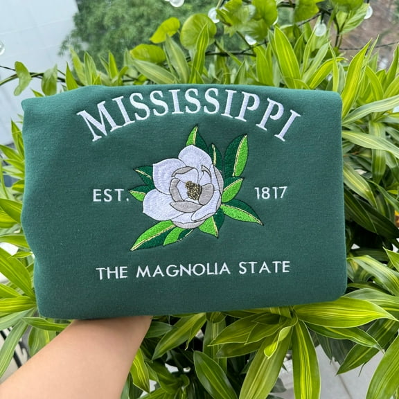 Embroidered Mississippi Magnolia Sweatshirt