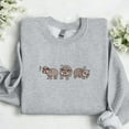 thumbnail image 1 of Embroidered Moo Deng Baby Pygmy Hippo Sweatshirt, 1 of 1