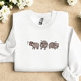 thumbnail image 1 of Embroidered Moo Deng Baby Pygmy Hippo Sweatshirt, 1 of 1