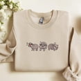 thumbnail image 1 of Embroidered Moo Deng Baby Pygmy Hippo Sweatshirt, 1 of 1