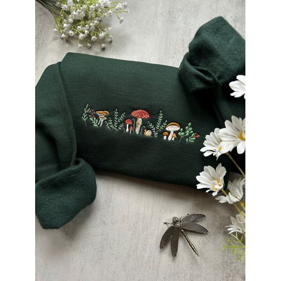 Embroidered Mushroom Sweatshirt