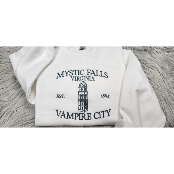 Embroidered Mystic Falls Vampire City Crewneck