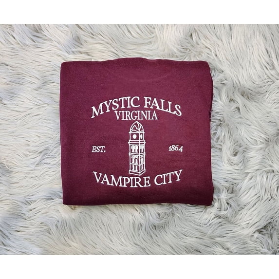 Embroidered Mystic Falls Vampire City Crewneck