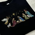 thumbnail image 1 of Embroidered Nativity Scene Sweatshirt: Christian Christmas Jumper, 1 of 4