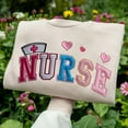 thumbnail image 1 of Embroidered Nurse Valentine's Day Sweatshirt, NICU Labor Gift, 1 of 4