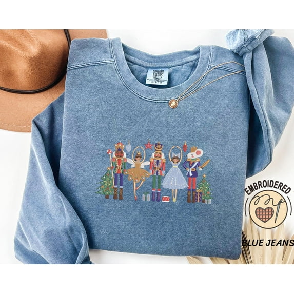 Embroidered Nutcracker Sweatshirt ,Embroidered, Christmas Sweatshirt, Christmas Nutcracker Shirt, Christmas Tee, Christmas, Christmas Gift