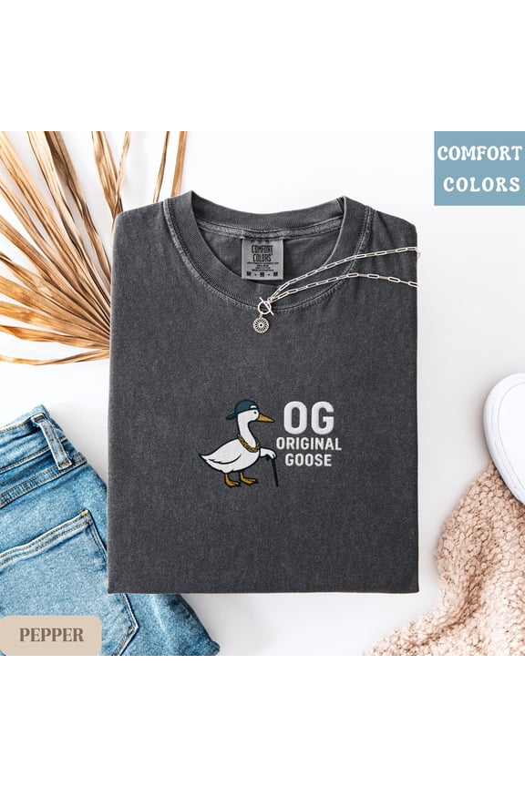 Embroidered OG Goose Shirt Unisex Tee Funny Meme Gift