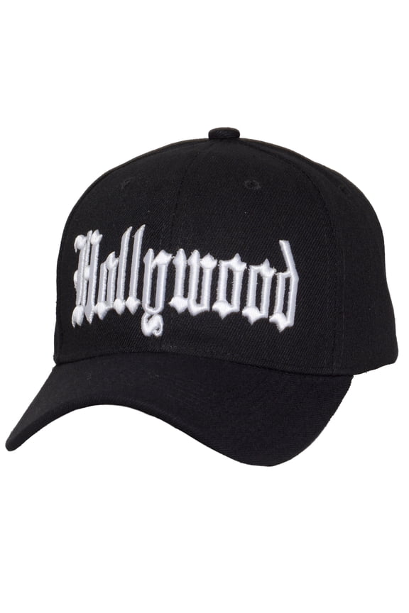 Embroidered Old English Baseball Cap California Hats Curved Bill, Hollywood