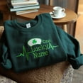 thumbnail image 1 of Embroidered One Lucky Nurse St Patricks Day T-Shirt, Shamrock Tee for Irish Nurses Paddys Day, Irish Nurse Sweatshirt, Lucky Sweatshirt, 1 of 4