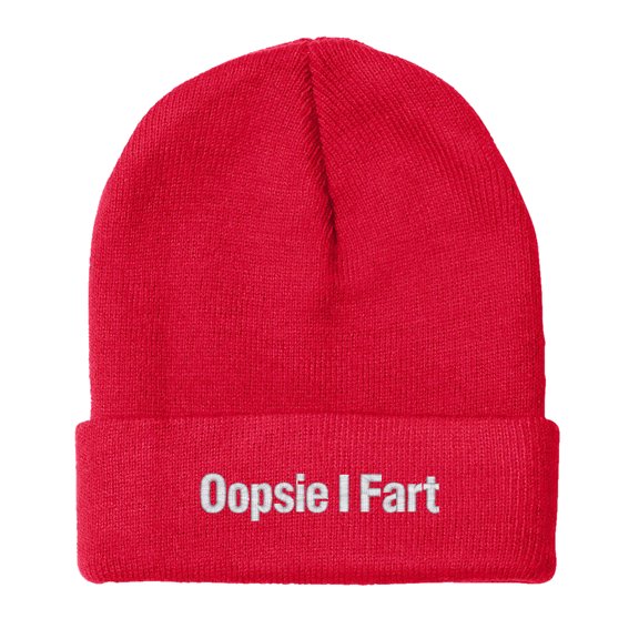 Embroidered Oopsie I Fart, Funny Saying Hat-EM-0051-Red