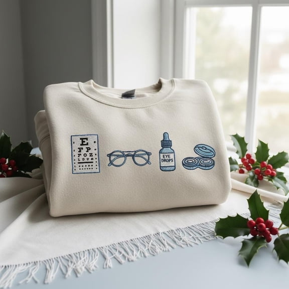 Embroidered Optometrist Sweatshirt, Certified Paraoptometric Crewneck, Eye Doctor Gift, Optometry Shirt, Vision Care Sweater