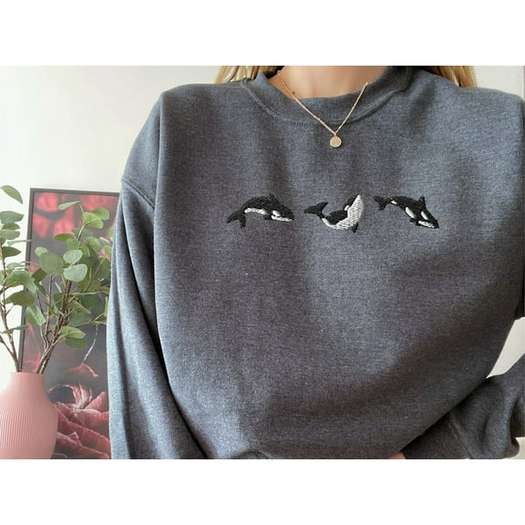 Embroidered Orcas Sweatshirt