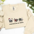 thumbnail image 1 of Embroidered Overstimulated But Festive Possum Christmas Sweatshirt: Christmas Gifts for Friends, 1 of 4