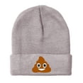 thumbnail image 1 of Embroidered POOP Face Text Image Logo Hat-EM-0035-Gray, 1 of 1