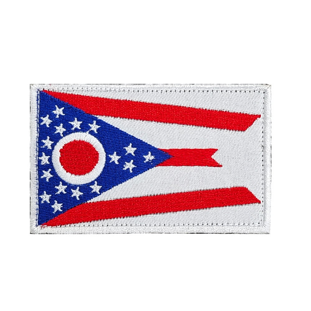 Embroidered Patch USA US American State of Ohio Flag Patches Emblem ...