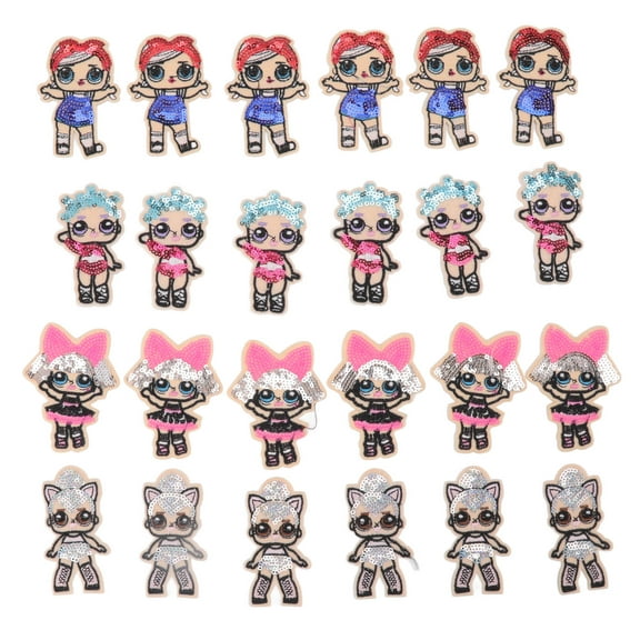 Embroidered Patches, Cotton 24 Pcs Easy Ironing Iron On Patches For Clothing For Bags For Shoes