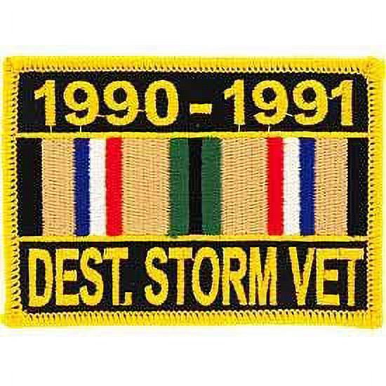 Embroidered Patches - DEST. STORM, RIBB, Iron On Patch - 3.5"