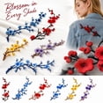 thumbnail image 1 of Embroidered Patches Design Fabric Sewing Appliques Clothing Hats Bags Denim Jackets Decorative Iron On Repair Embellishment Craft Floral Embroidery Set,1pcs, A, 1 of 8